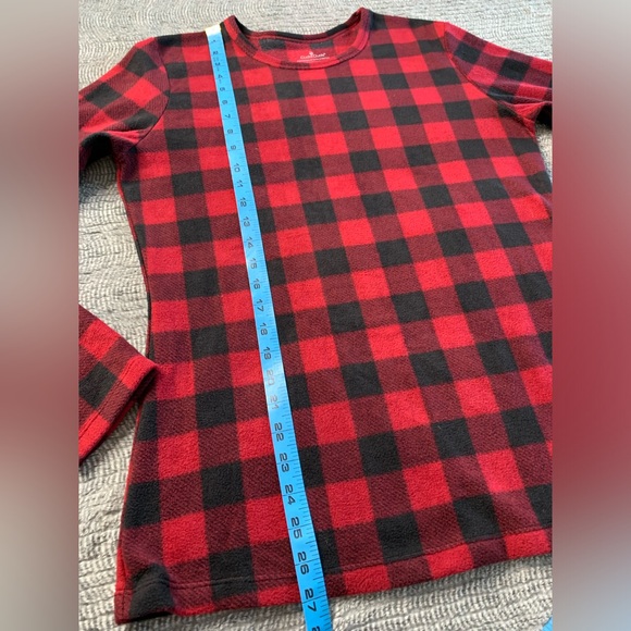 3/$10 Cuddl Duds Women’s red & black Plaid Fleece wear Top Size Large - Picture 5 of 7